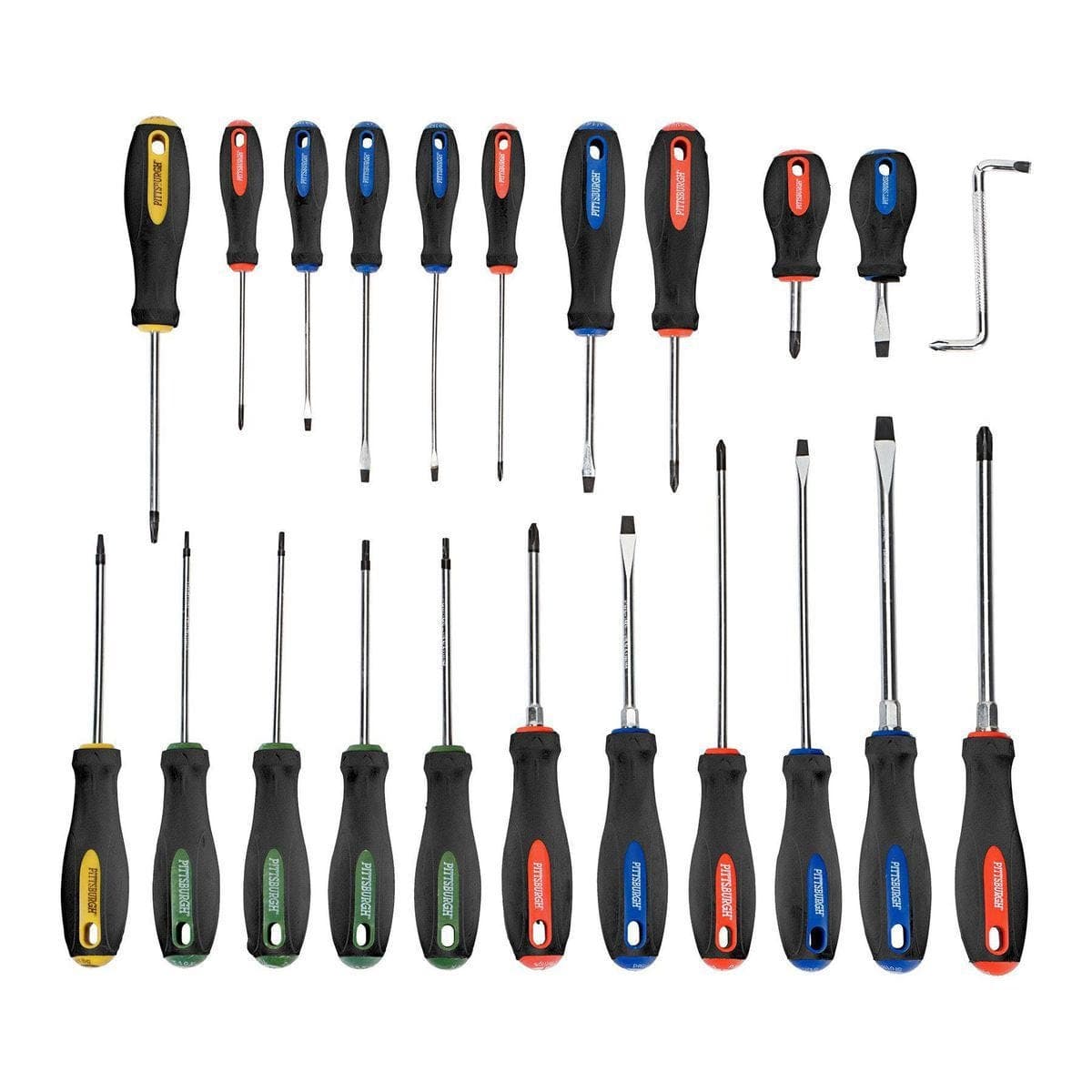 PITTSBURGH Screwdriver Set, 22-Piece