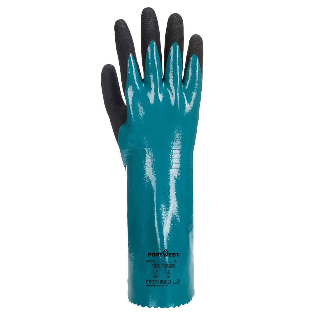 AP60 - Chem 300 Nitrile Sandy Double Dipped Gauntlet — view 2