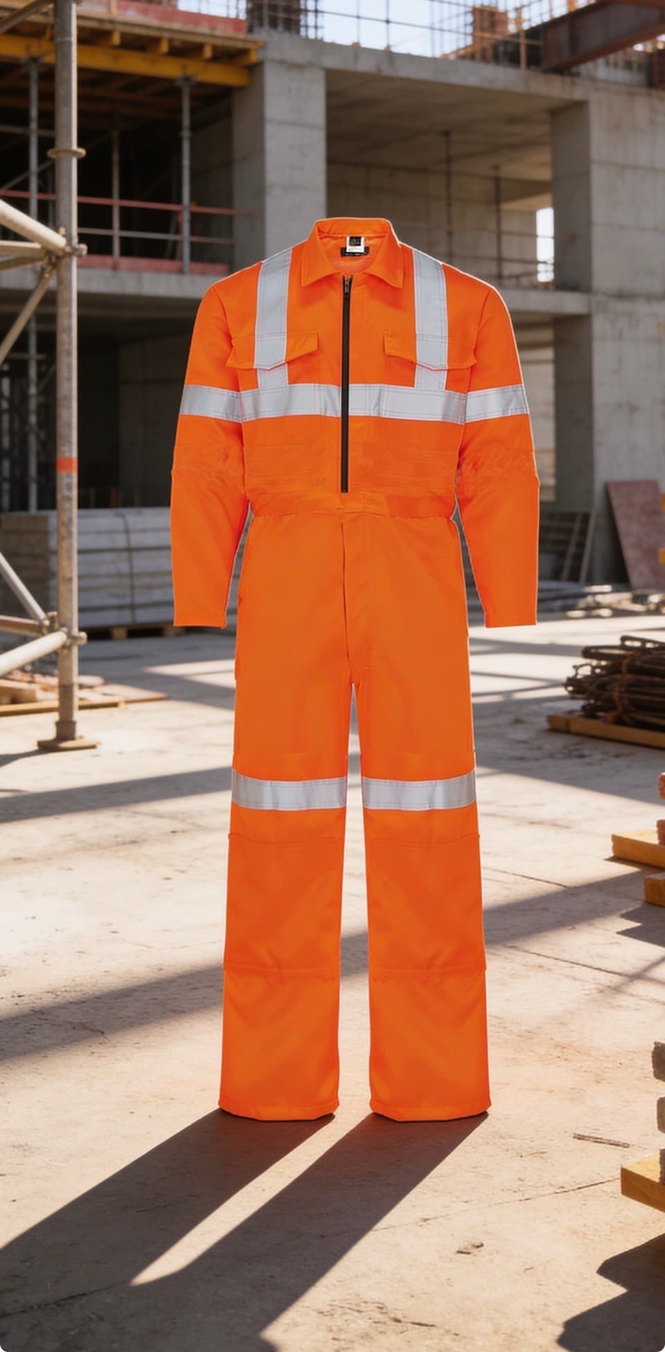 PC820 Industrial 100% Cotton Coveralls with 360° Reflective Tape | Heavy-Duty Industrial Workwear — view 2