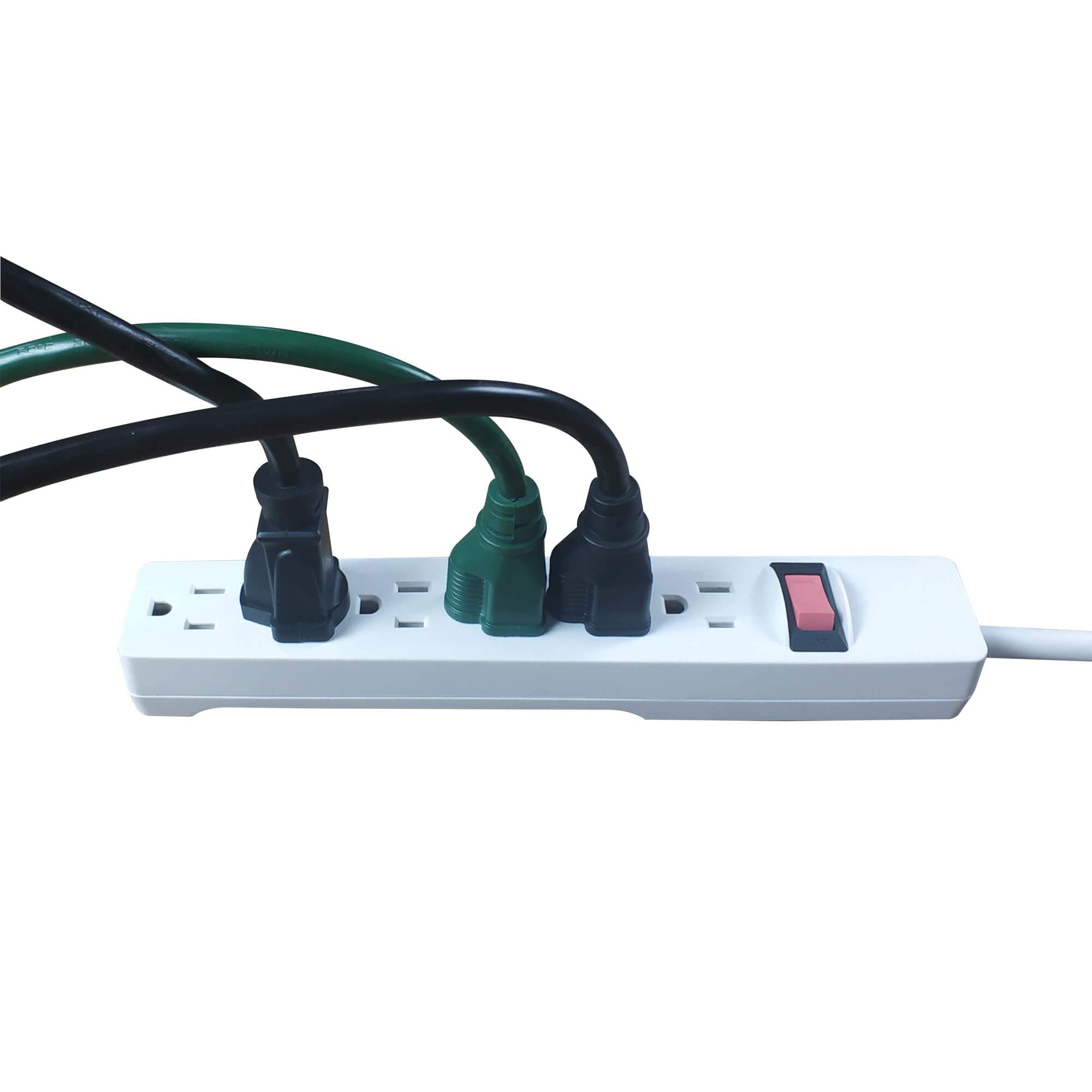 Hyper Tough 6-Outlet Surge Strip 500-Joule Protection, White