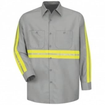 Reflective Industrial Work Shirt (Long Sleeve), PLS225