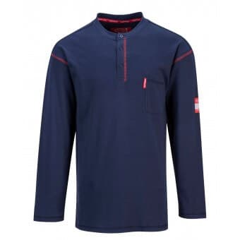Flame Resistant Henley (button down) T-Shirt, PFR02 — view 2