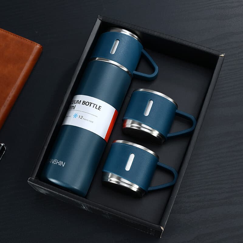3 Piece Stainless Steel Travel Thermos and Mug Gift Set — view 6
