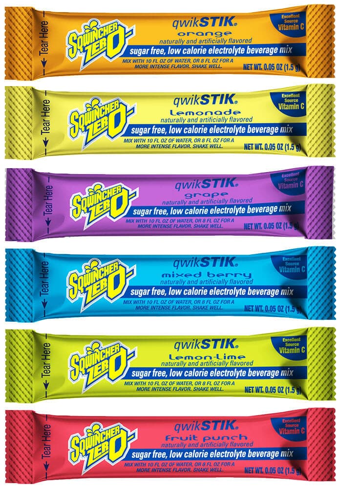 Sqwincher ZERO Qwik Stik 10oz Sugar Free Powder Mix